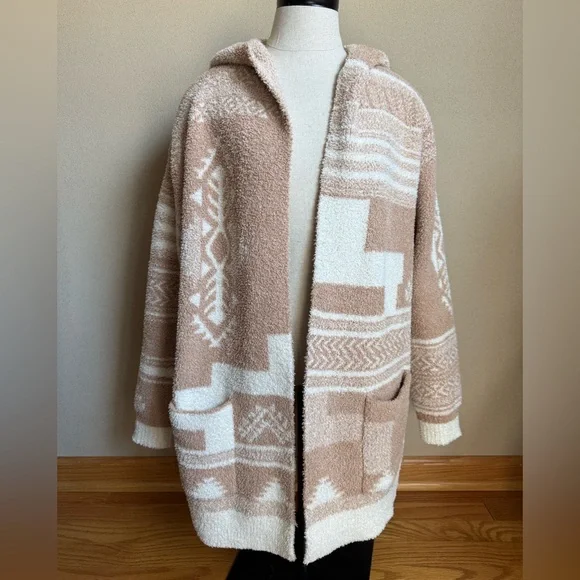 BAREFOOT DREAMS Cozy Chic Aztec Hoodie Cardigan - Picture 5 of 13